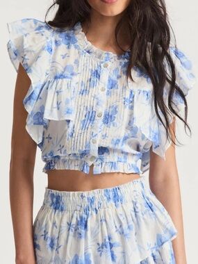 LoveShackFancy Nora Floral Top